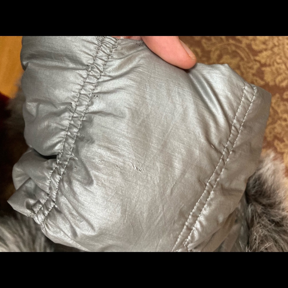 INC Silver Jacket with Fur - Picture 11 of 17